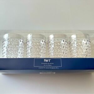 PIER 1 IMPORTS ACRYLIC TUMBLER SET OF 4